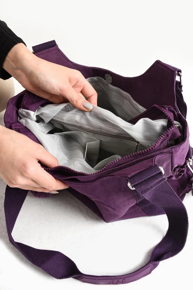 571 collections Ultra Hafif Su Geçirmez Çok Cepli Omuz Çantası Mor (Model: 571-5G) - Resim 4
