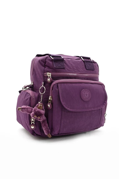 571 collections Ultra Hafif Su Geçirmez Çok Cepli Omuz Kol Çantası Mor (Model: 571-5E) - Resim 5