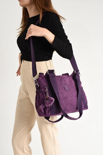 571 collections Ultra Hafif Su Geçirmez Çok Cepli Omuz Çantası Mor (Model: 571-5G) ürün görseli 1