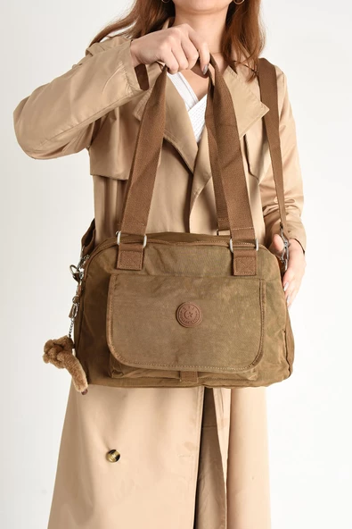 571 collections Ultra Hafif Su Geçirmez Çok Cepli Omuz Çantası Taba (Model: 571-5C) - Resim 2