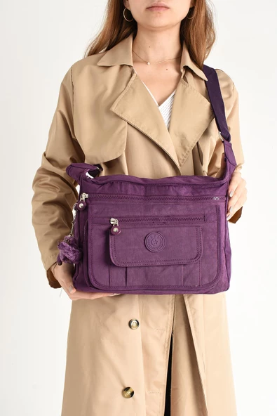 571 collections Ultra Hafif Su Geçirmez Çok Cepli Omuz Çantası Mor (Model: 571-5D) - Resim 2