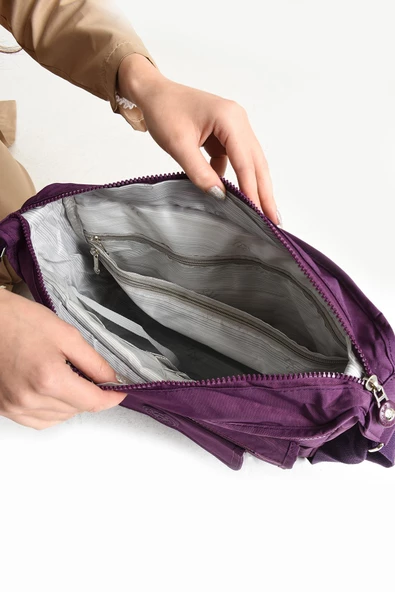 571 collections Ultra Hafif Su Geçirmez Çok Cepli Omuz Çantası Mor (Model: 571-5D) - Resim 4