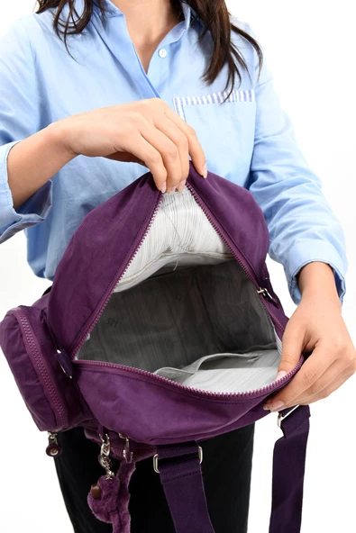 571 collections Ultra Hafif Su Geçirmez Çok Cepli Omuz Kol Çantası Mor (Model: 571-5E) - Resim 4