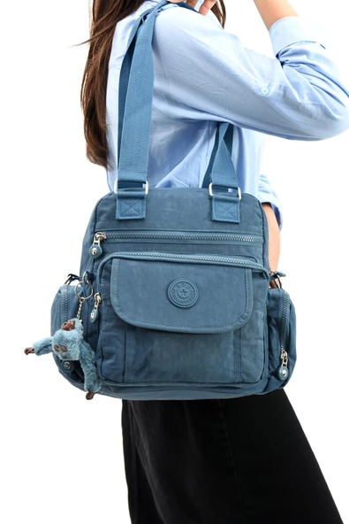 571 collections Ultra Hafif Su Geçirmez Çok Cepli Omuz Çantası Mavi (Model: 571-5E) - Resim 2