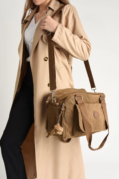 571 collections Ultra Hafif Su Geçirmez Çok Cepli Omuz Çantası Taba (Model: 571-5C) ürün görseli 1