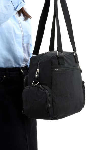 571 collections Ultra Hafif Su Geçirmez Çok Cepli Omuz Çantası Siyah (Model: 571-5E) - Resim 3