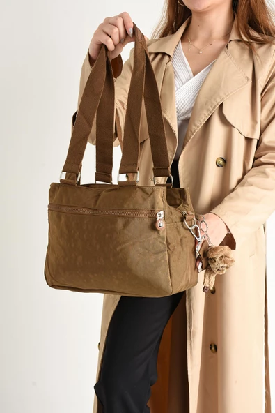 571 collections Ultra Hafif Su Geçirmez Çok Cepli Omuz Çantası Taba (Model: 571-5F) - Resim 3