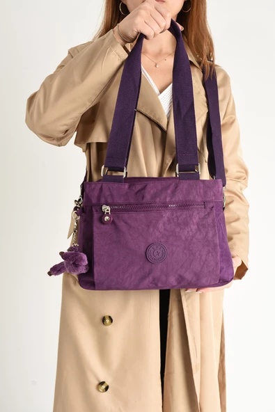 571 collections Ultra Hafif Su Geçirmez Çok Cepli Omuz Çantası Mor (Model: 571-5F) - Resim 2