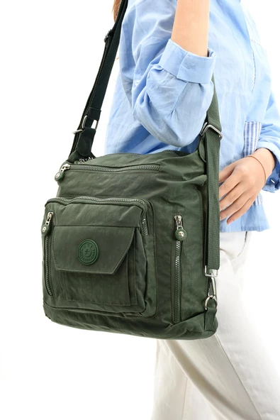 571 collections Ultra Hafif Hem Sırt Hem Omuz Kadın Çantası Yeşil (Model: 571-5B) ürün görseli 1