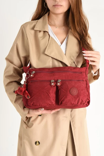 571 collections Çapraz Askılı Ultra Hafif Çok Cepli Omuz Çantası Kırmızı (Model: 571-6R) - 2