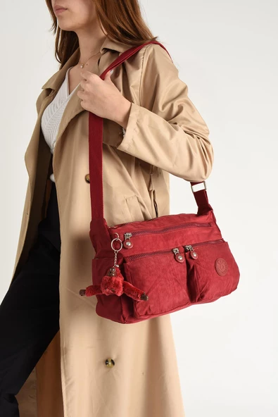 571 collections Çapraz Askılı Ultra Hafif Çok Cepli Omuz Çantası Kırmızı (Model: 571-6R) - 1