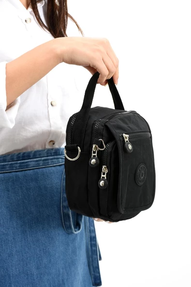 571 collections Çapraz Askılı Ultra Hafif Çok Cepli Unisex Çantası Siyah (Model: 571-6K) - Resim 3