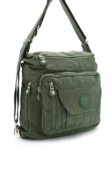 571 collections Ultra Hafif Hem Sırt Hem Omuz Kadın Çantası Yeşil (Model: 571-5B) - Resim 5