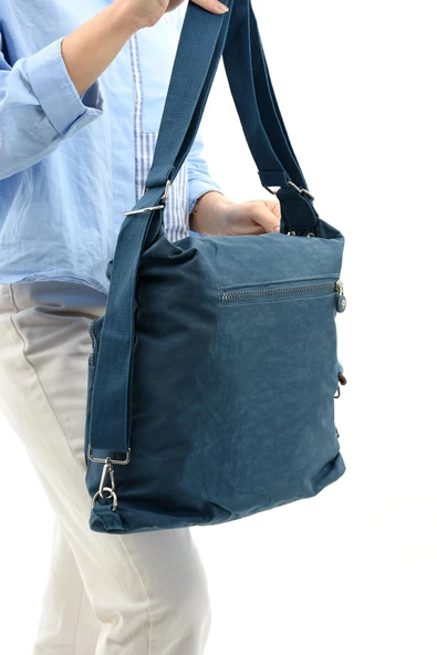 571 collections Ultra Hafif Hem Sırt Hem Omuz Kadın Çantası Mavi (Model: 571-5B) - Resim 3