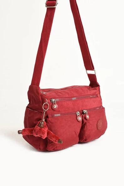 571 collections Çapraz Askılı Ultra Hafif Çok Cepli Omuz Çantası Kırmızı (Model: 571-6R) - 5