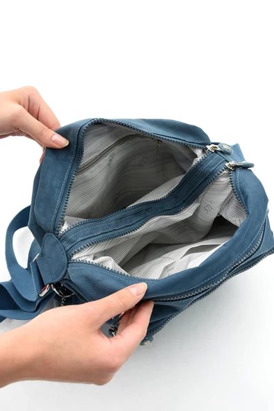 571 collections Ultra Hafif Hem Sırt Hem Omuz Kadın Çantası Mavi (Model: 571-5B) - Resim 4