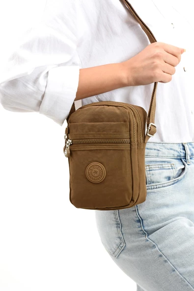 571 collections Çapraz Ayarlanabilir Telefon Bölmeli Omuz Çantası ( Telefonluk ) Taba (Model: 571-12-10A) ürün görseli 1