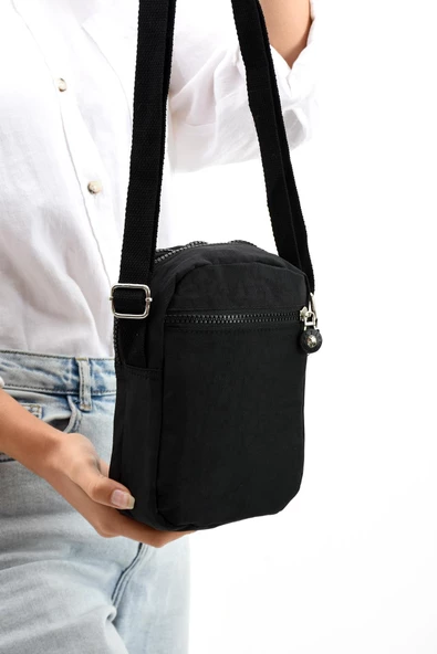 571 collections Çapraz Ayarlanabilir Telefon Bölmeli Omuz Çantası ( Telefonluk ) Siyah (Model: 571-12-10A) - Resim 3