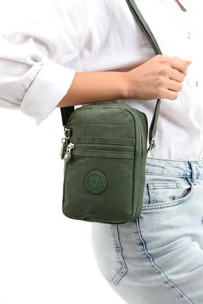 571 collections Çapraz Ayarlanabilir Telefon Bölmeli Omuz Çantası ( Telefonluk ) Yeşil (Model: 571-12-10A) ürün görseli 1