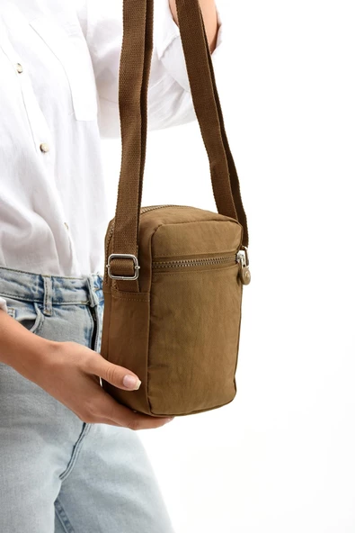 571 collections Çapraz Ayarlanabilir Telefon Bölmeli Omuz Çantası ( Telefonluk ) Taba (Model: 571-12-10A) - Resim 3