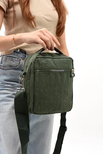 571 collections Unisex (Bay-Bayan) Ķüçük Boy Çapraz Askılı El Çantası (Evrak, Telefonluk , Gündelik) Yeşil (Model: 571-7E) - Resim 3