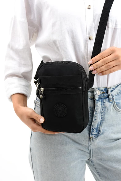 571 collections Çapraz Ayarlanabilir Telefon Bölmeli Omuz Çantası ( Telefonluk ) Siyah (Model: 571-12-10A) - Resim 2