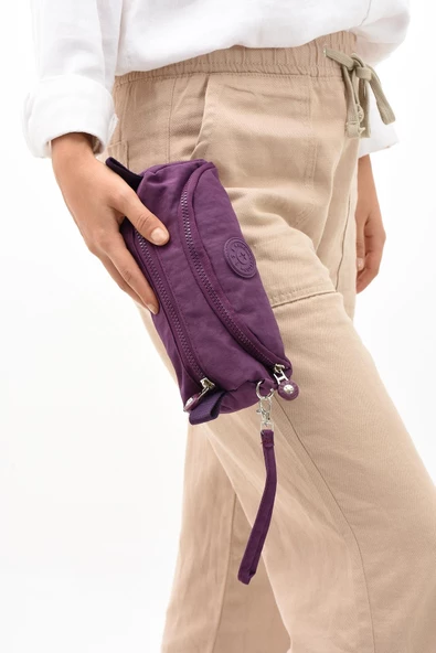 571 collections İki Bölmeli Kalemlik (Yıkanabilir ve Su Geçirmez, Makyaj Çantası ) Mor (Model: 571-15J) - 2