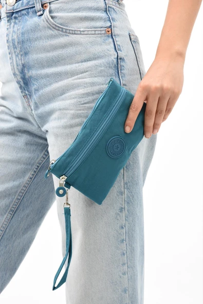 İki Bölmeli Cüzdan Telefonluk Mavi (Model: 571-15D) - 2