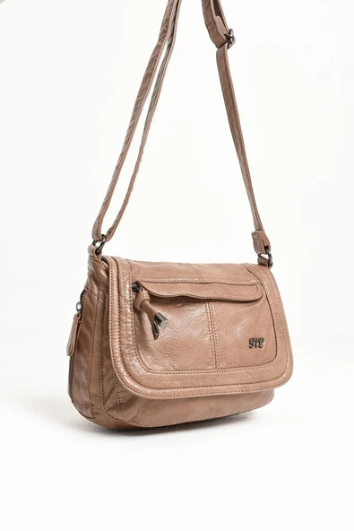 571 collections Suni Deri Omuz Çantası Vizon (Model: 571-11-13E) - Resim 5