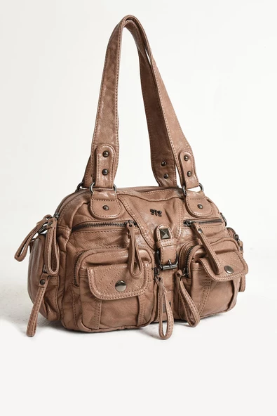 571 collections Suni Deri Omuz Çantası Vizon (Model: 571-11-13D) - Resim 5