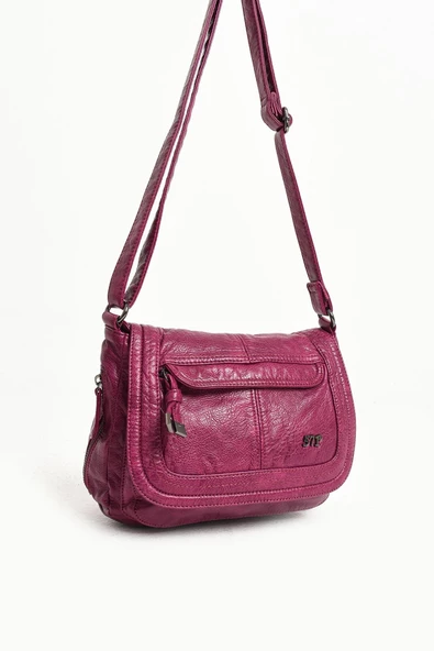 571 collections Suni Deri Omuz Çantası Mor (Model: 571-11-13E) - Resim 5