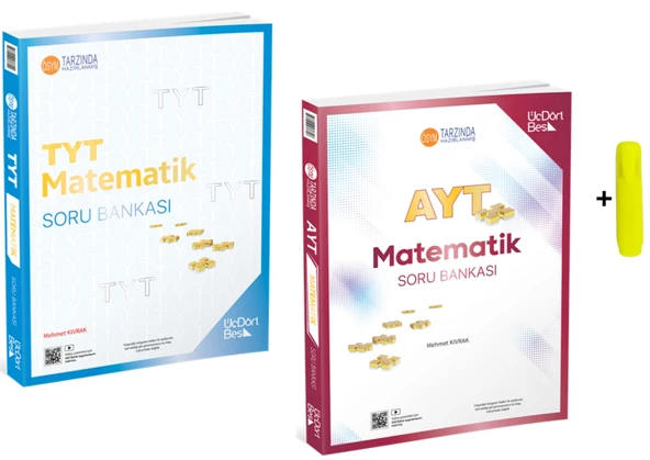 Üç Dört Beş 2025 TYT AYT Matematik Soru Bankası Seti