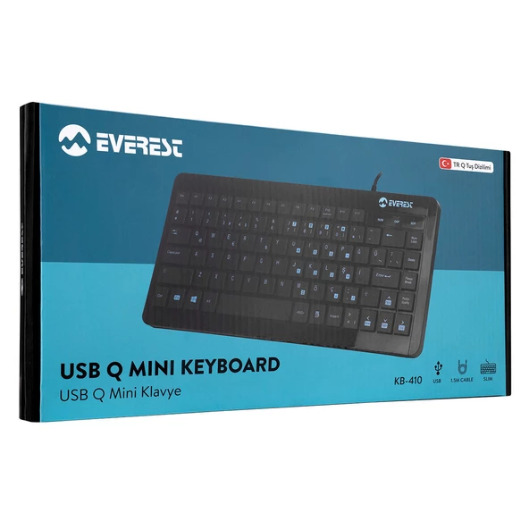 EVEREST KB-410 USB Q TR MİNİ KLAVYE - 3