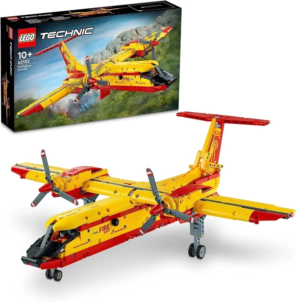 LEGO Technic İtfaiye Uçağı 42152-10 Yaş ve Üzeri Çocuklar İçin Model Uçak Projesi İçeren Yaratıcı Oyuncak Yapım Seti (11