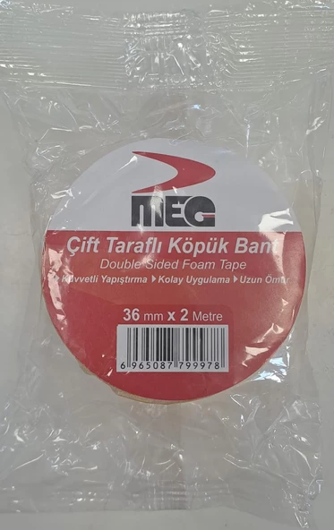 MEG ÇİFT TARAFLI KÖPÜK BANT 36mm X 2 m