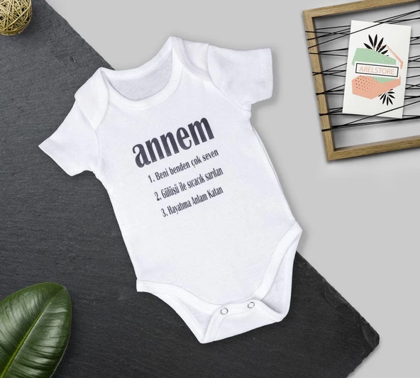 Unisex Bebek Ekru Organik Annem Ve Babam Yazılı Kısa Kol Body 2'li Set annem babam - 3