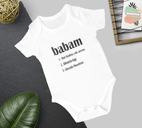 Unisex Bebek Ekru Organik Annem Ve Babam Yazılı Kısa Kol Body 2'li Set annem babam - 2