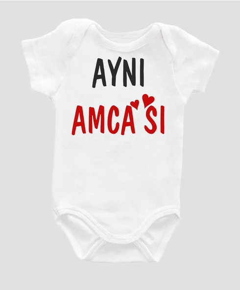 Organik %100 Pamuk Aynı Amcası Baskılı Bebek Body ZBN064