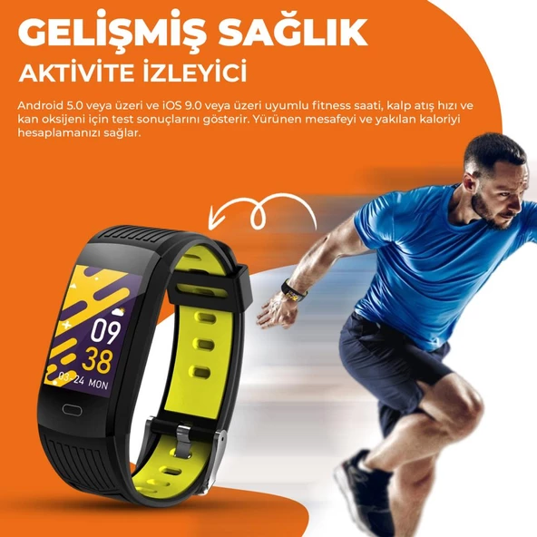 Moodix WE23K10B Akıllı Bileklik Siyah-Sarı - 9