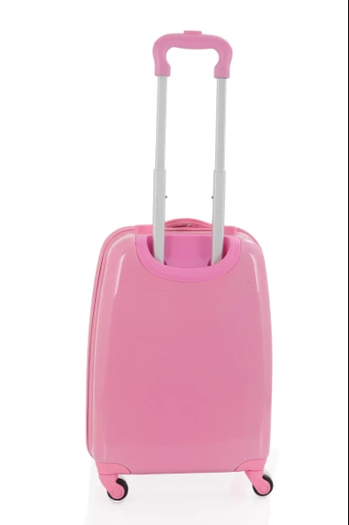 V307 ABS ÇOCUK VALİZ-PEMBE - HAPPY BASKI - 3