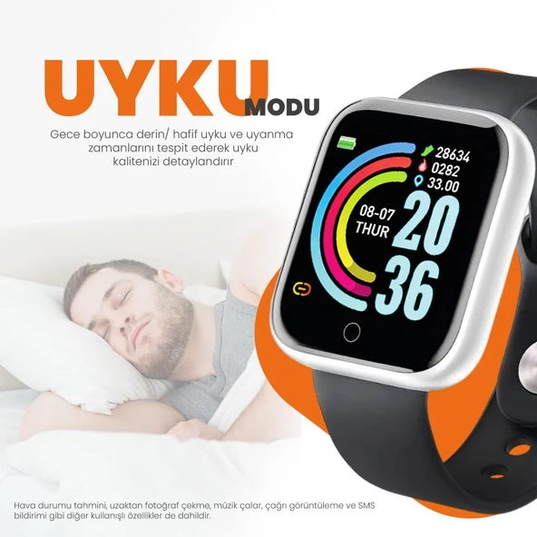 Moodix WE23K13B Akıllı Saat Gri-Siyah - 8