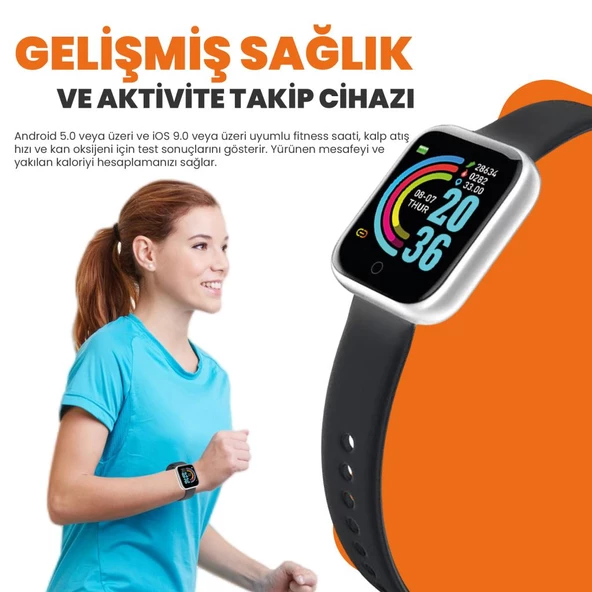Moodix WE23K13B Akıllı Saat Gri-Siyah - 7