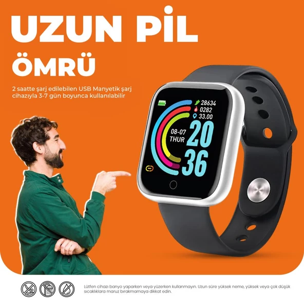 Moodix WE23K13B Akıllı Saat Gri-Siyah - 9