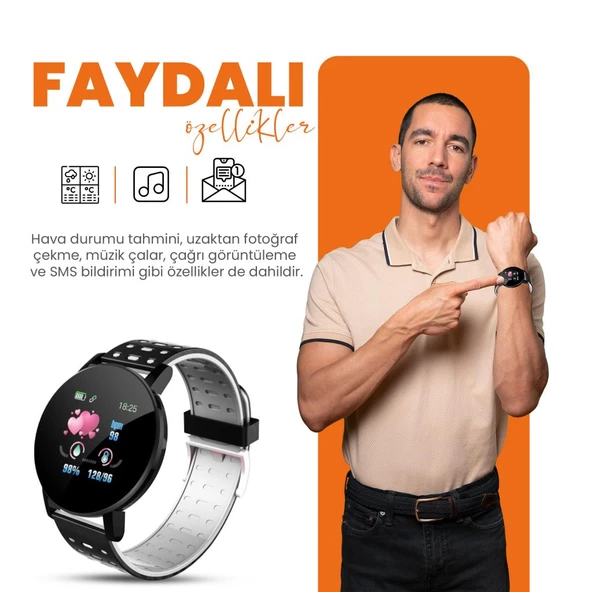 Moodix WE23K18B Akıllı Saat Siyah-Gri - 9