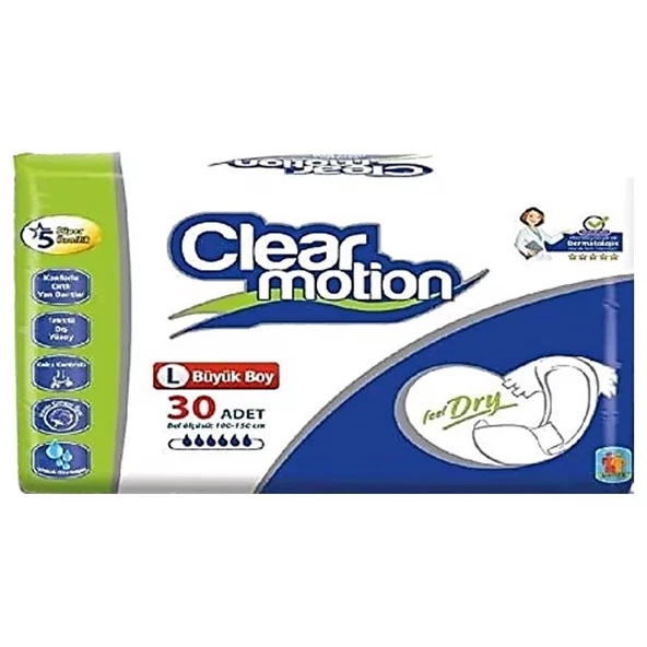 Clear Motion Yetişkin Hasta Bezi 30 lu Large