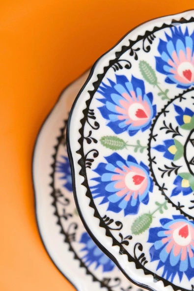 Jamuor Roys Fulya Porselen Katlı Kurabiyelik Aparatlı ( 21cm 26cm ) - 4