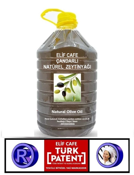 Elif Cafe Çandarlı Natural Zeytinyağı 5 lt Pet Şişe zeytinyağı 5 litre 1 adet