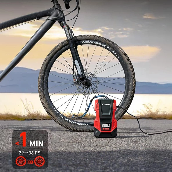 KOBB KB220 12Volt/220Volt 150 PSI Dijital Basınç Göstergeli Lastik Şişirme Pompası - 8