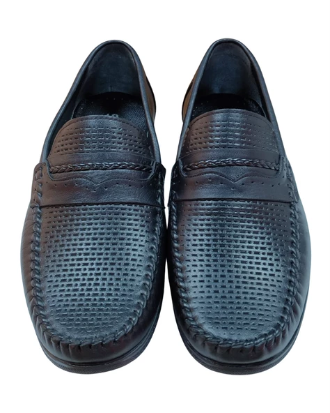 Smartmen Saraçlı 001 Erkek Siyah Loafer Ayakkabı - 5