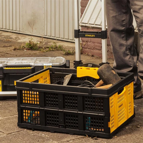Stanley Ft509 70Kg Katlanır Alüminyum El Arabası + Ft505 25Kg Katlanır Çok Amaçlı Taşıma Sepeti - 11